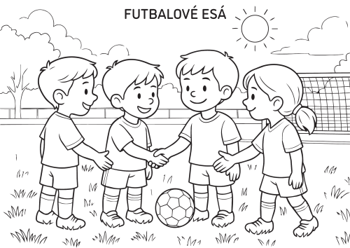 Futbalové esá – omaľovánka na vyfarbenie online, Obrázok 2