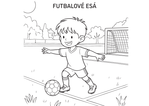 Futbalové esá – omaľovánka na vyfarbenie online, Obrázok 3